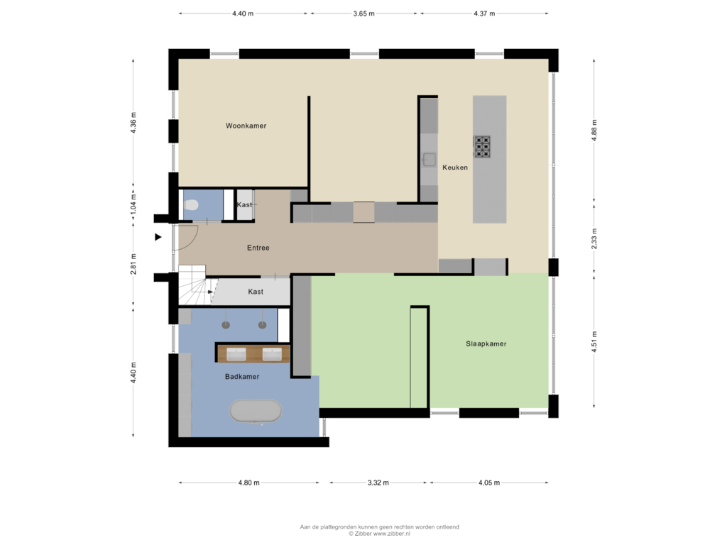 Bekijk plattegrond van BEGANE GROND van Burghseweg 74