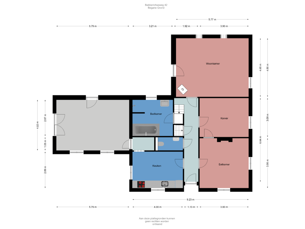 Bekijk plattegrond van Begane Grond van Babberichseweg 42