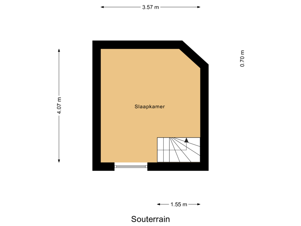 Bekijk plattegrond van Souterrain van Tapuitstraat 7-A