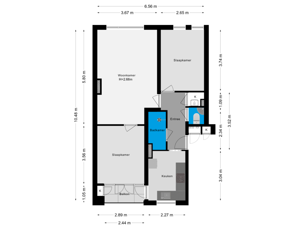 Bekijk plattegrond van Appartement van Van Oestendestraat 29-D