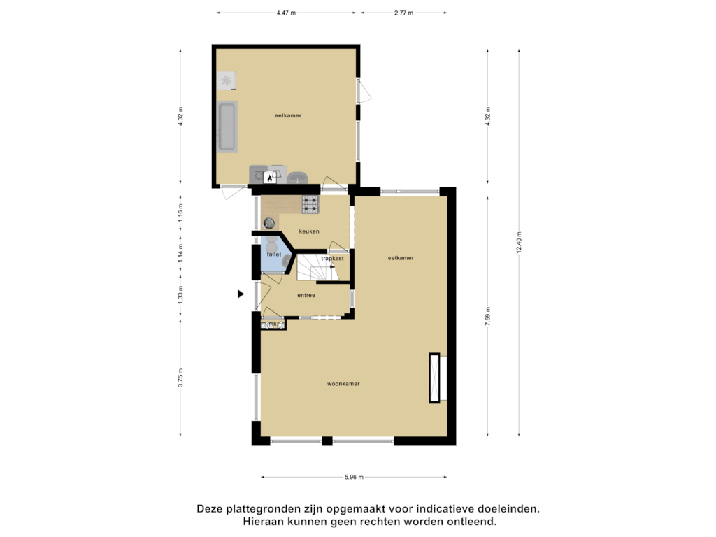 Bekijk plattegrond van Begane grond van De Hoef 5