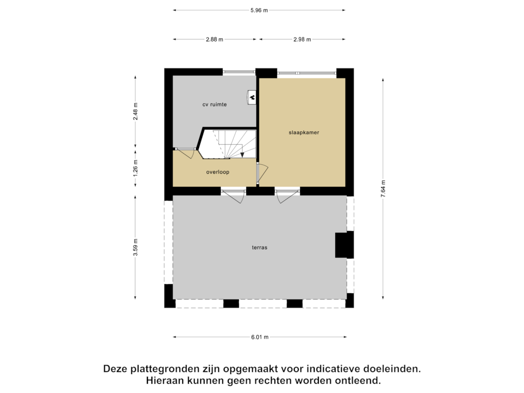 Bekijk plattegrond van Tweede Verdieping van De Hoef 5