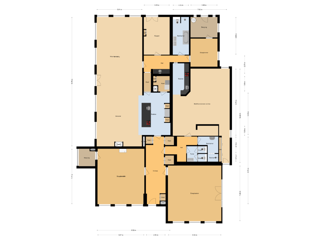 Bekijk plattegrond van Begane grond van Norgerweg 133