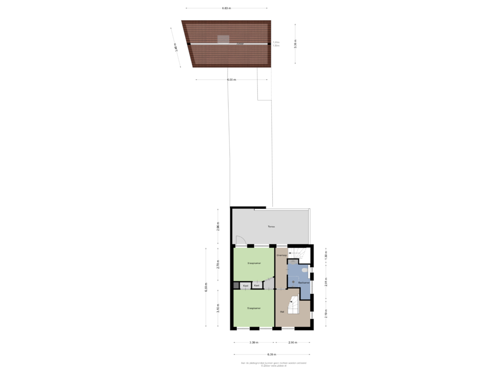 Bekijk plattegrond van Eerste Verdieping van Dorpstraat 10