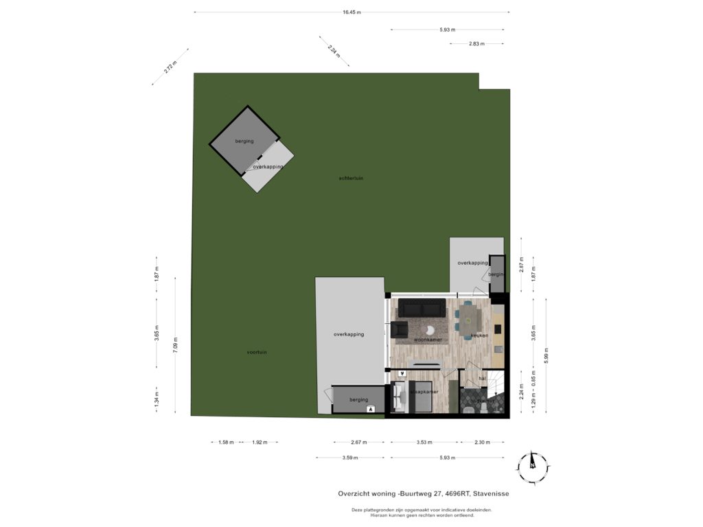 View floorplan of Overzicht woning of Buurtweg 27