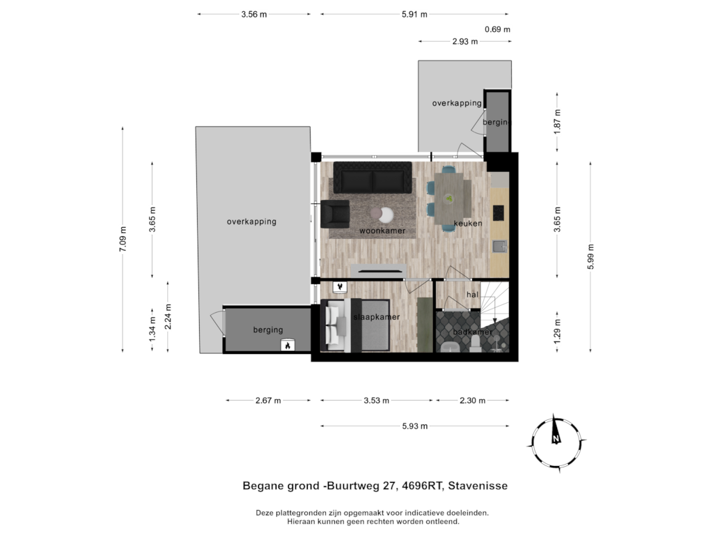 View floorplan of Begane grond of Buurtweg 27