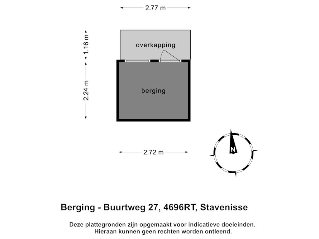 View floorplan of Berging of Buurtweg 27