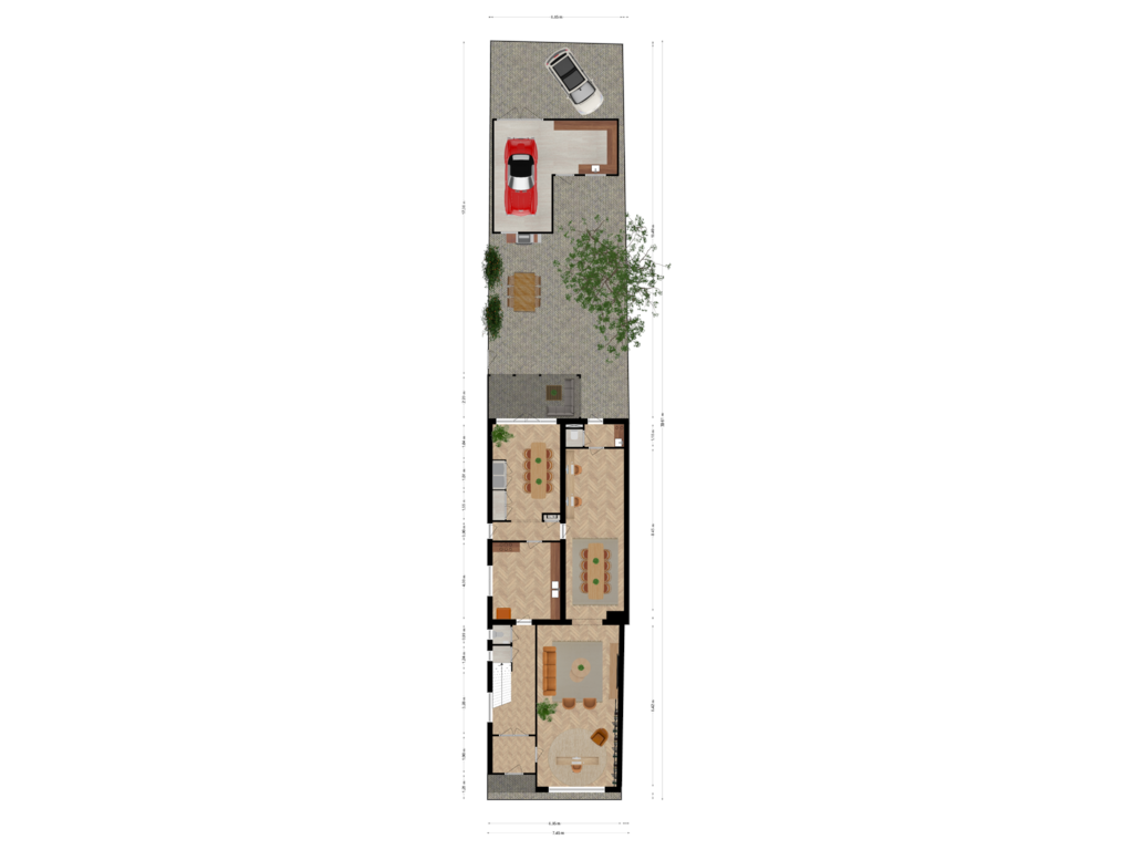 View floorplan of Situatie of Hoofdstraat 44