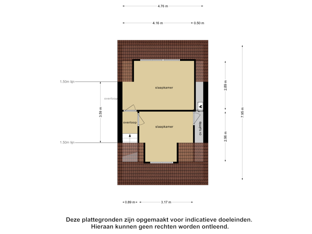 Bekijk plattegrond van Tweede Verdieping van Koopvaardijstraat 6