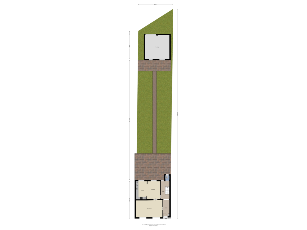 Bekijk plattegrond van Begane grond tuin van St.Pieterstraat 166