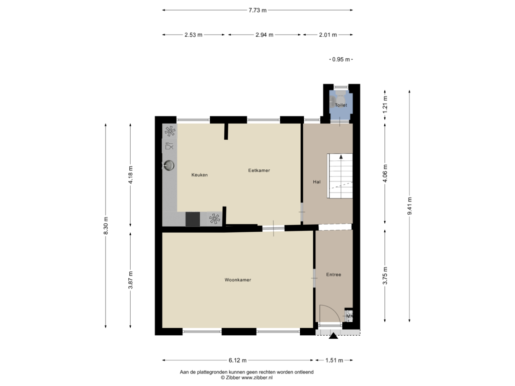 Bekijk plattegrond van Begane Grond van St.Pieterstraat 166