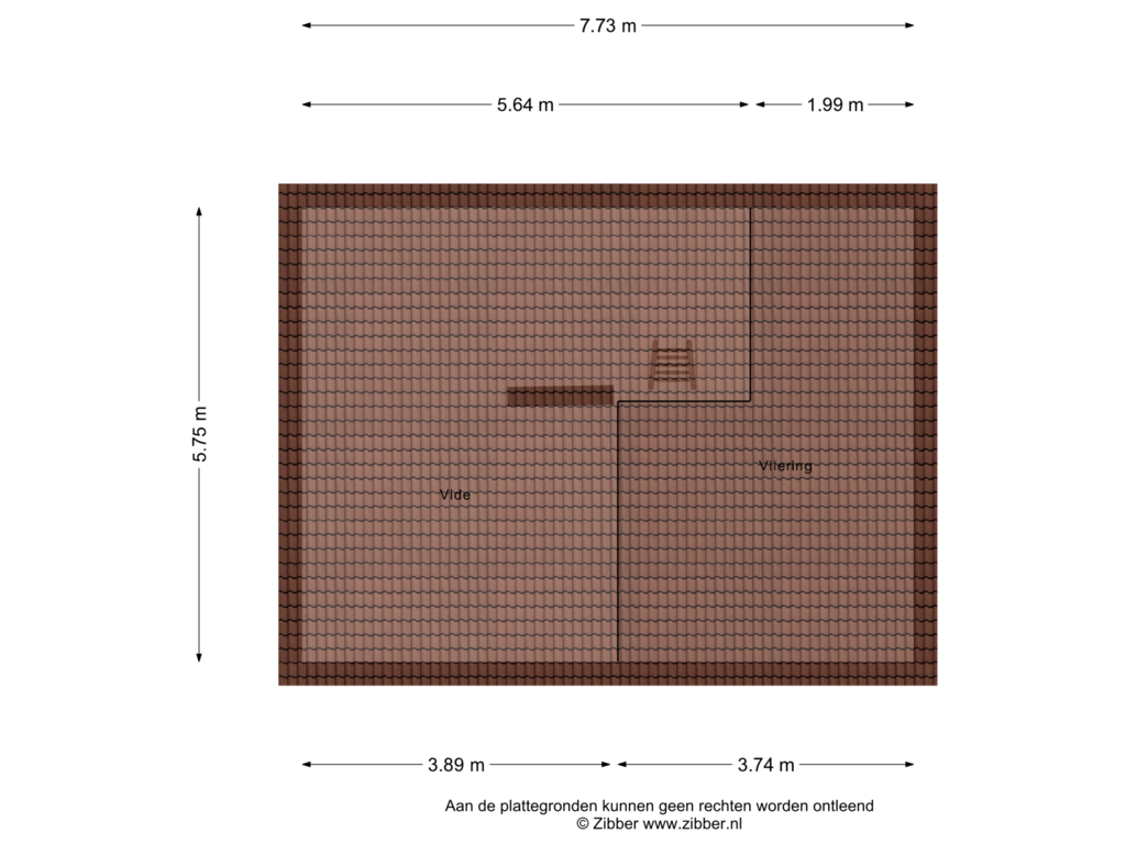 Bekijk plattegrond van Zolder van St.Pieterstraat 166