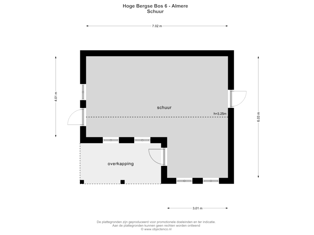 Bekijk plattegrond van SCHUUR van Hoge Bergse Bos 6