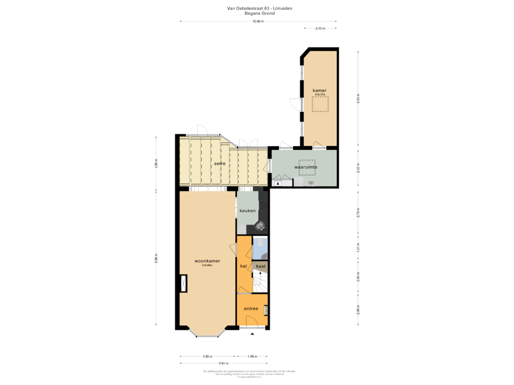 Bekijk plattegrond van BEGANE GROND van Van Ostadestraat 83