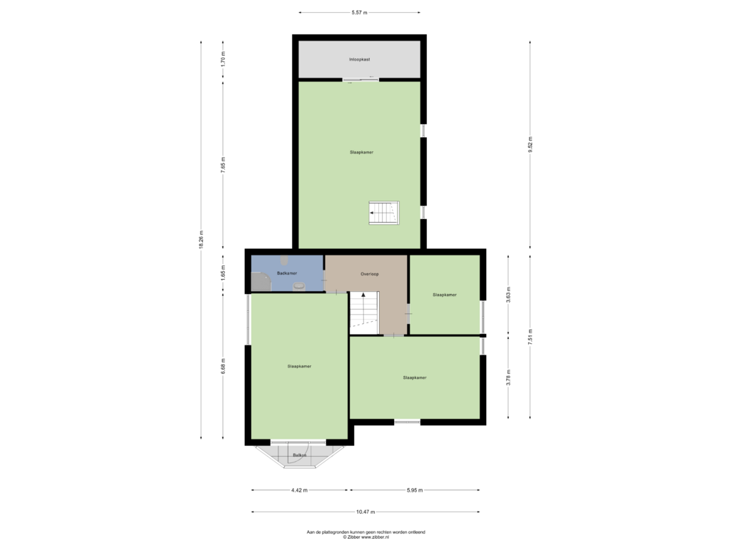 Bekijk plattegrond van Eerste Verdieping van Voorstraat 51