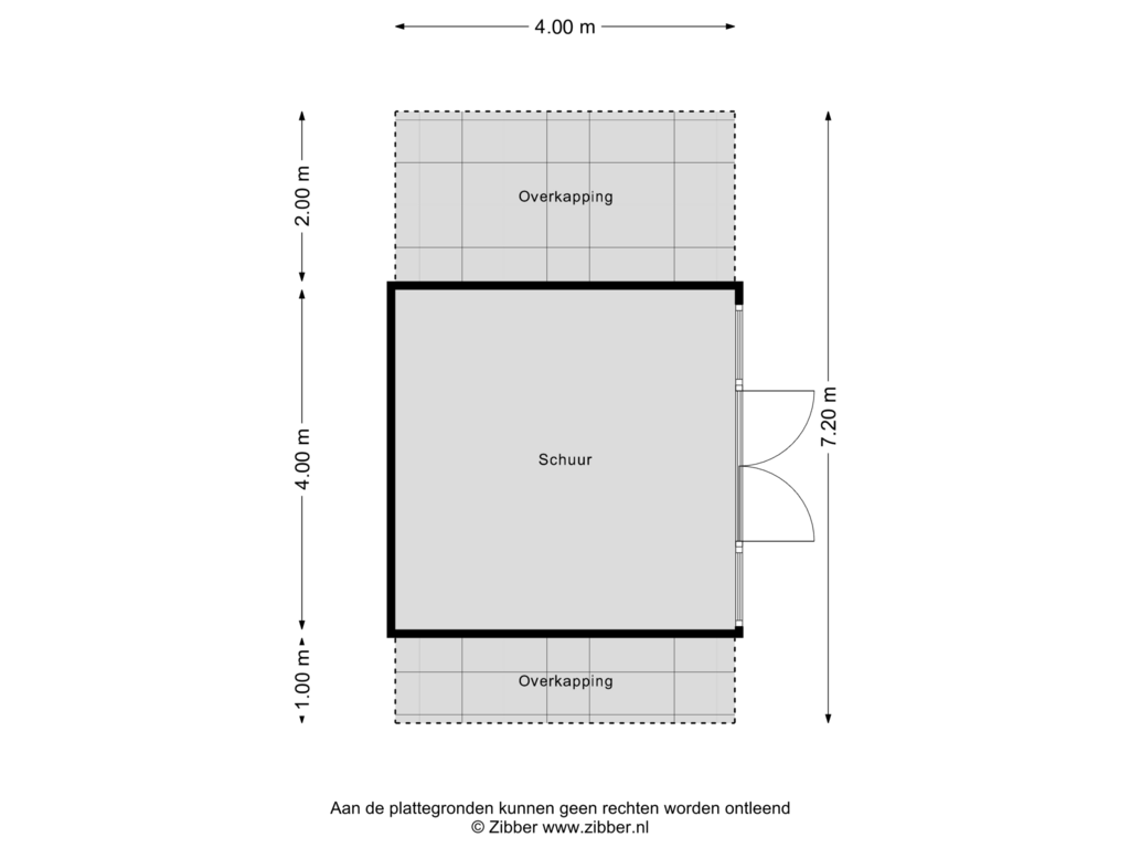 Bekijk plattegrond van Schuur van Voorstraat 51