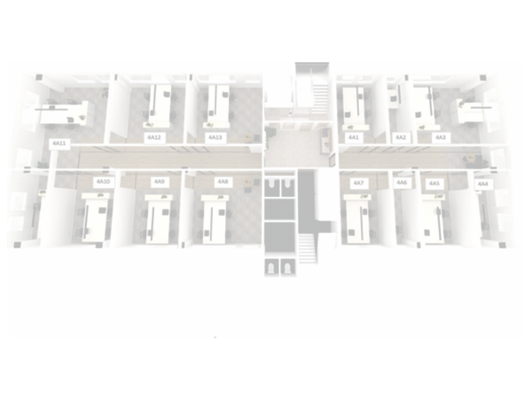 Plattegrond vierde verdieping