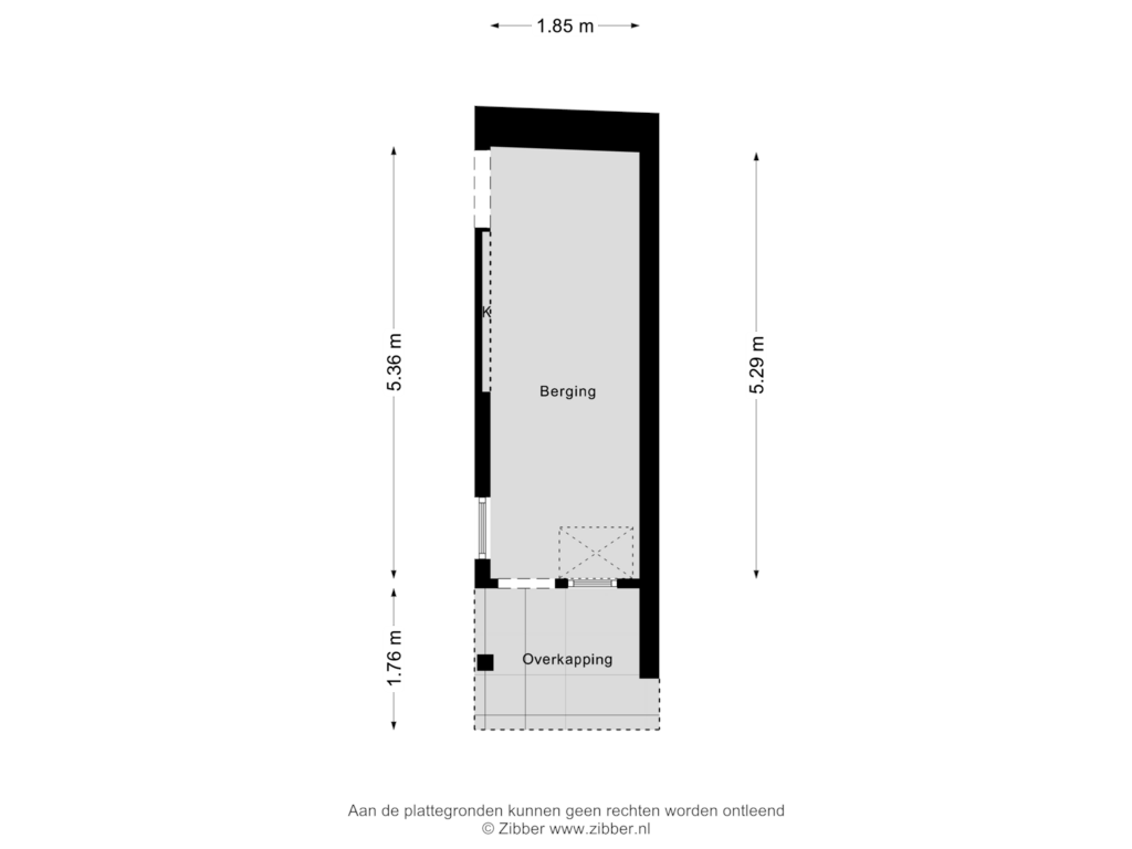 View floorplan of Berging of Vismarkt 13