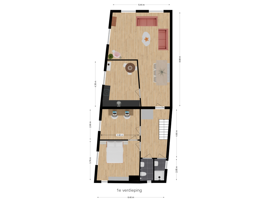 Bekijk plattegrond van 1e verdieping van De Buurt 73