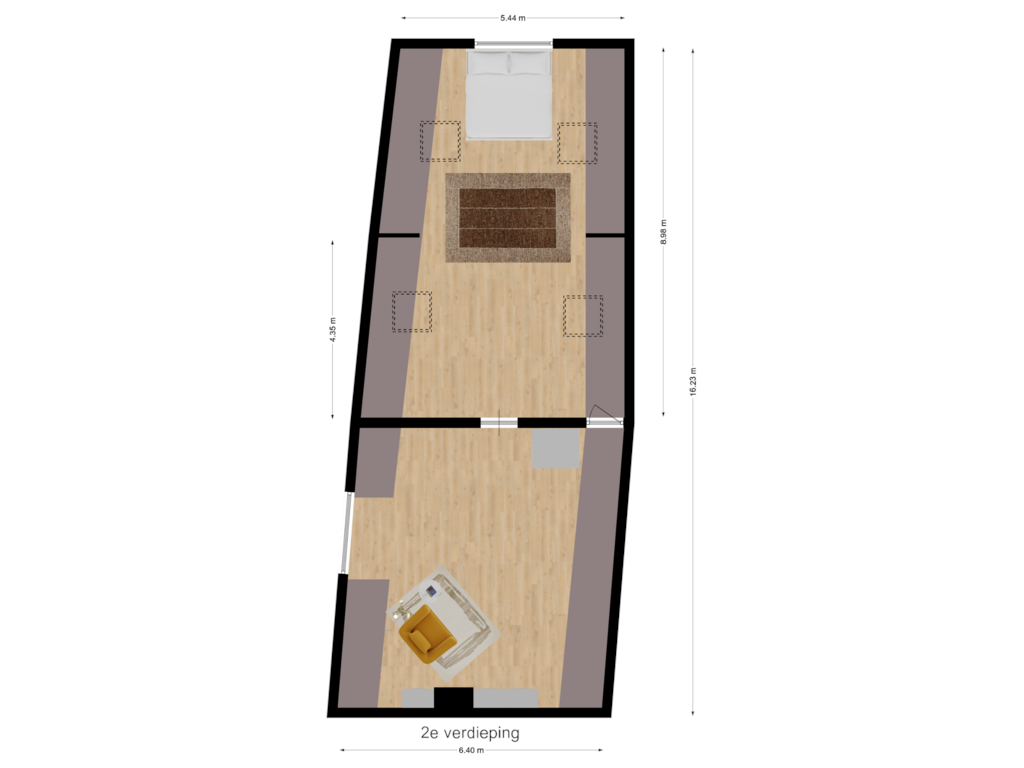 Bekijk plattegrond van 2e verdieping van De Buurt 73