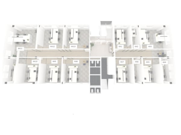 Plattegrond vierde verdieping