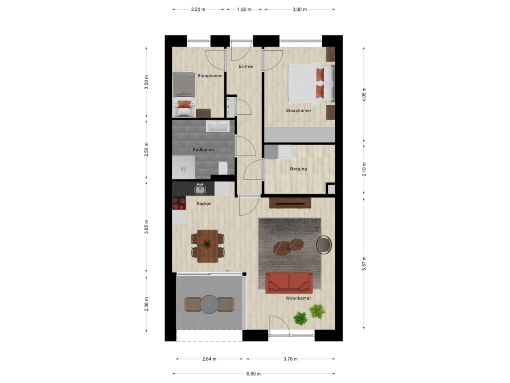 Bekijk plattegrond van 1e Verdieping van Brugwachter 1e verdieping (Bouwnr. 7)