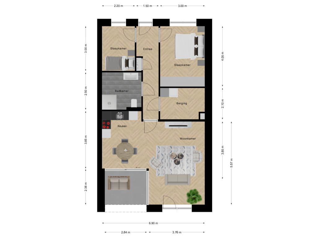 Bekijk plattegrond van 1e Verdieping van Brugwachter 1e verdieping (Bouwnr. 8)