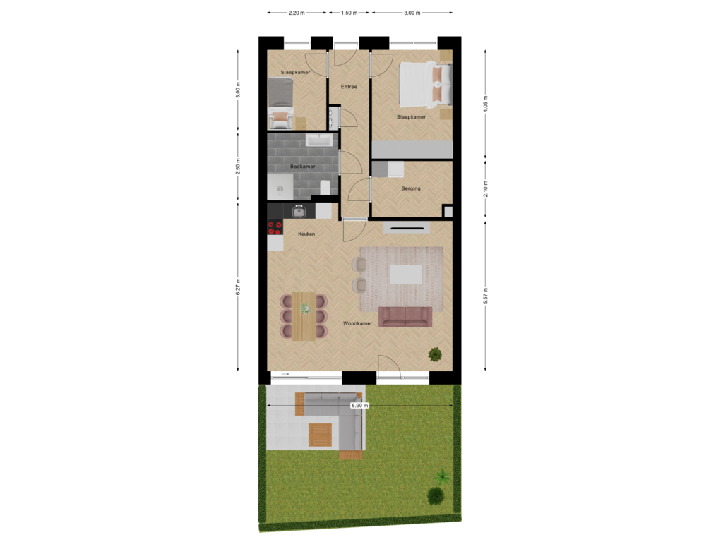 Bekijk plattegrond van Begane Grond van Brugwachter begane grond (Bouwnr. 3)