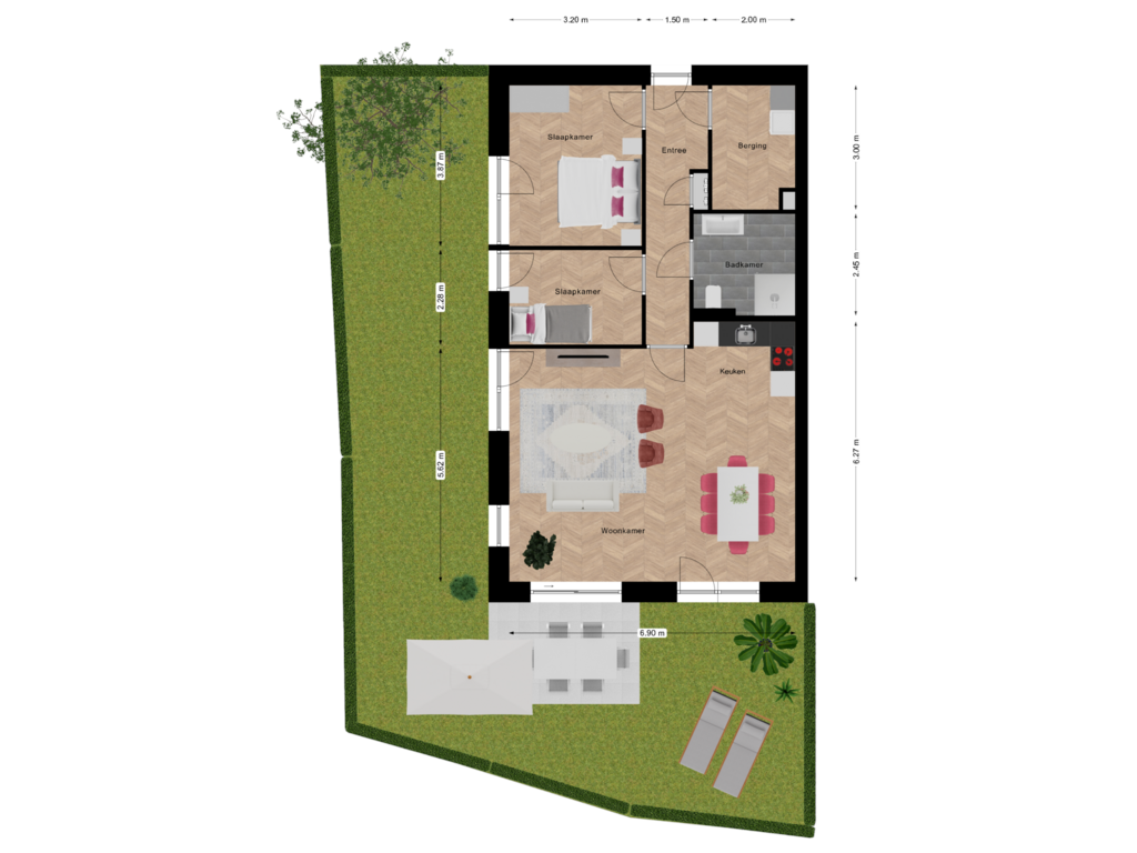 Bekijk plattegrond van Begane Grond van Brugwachter begane grond (Bouwnr. 1)