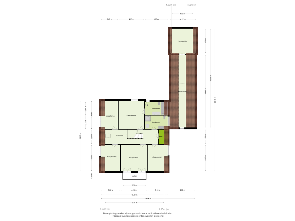 Bekijk plattegrond van 1e verdieping van Kerkstraat 5