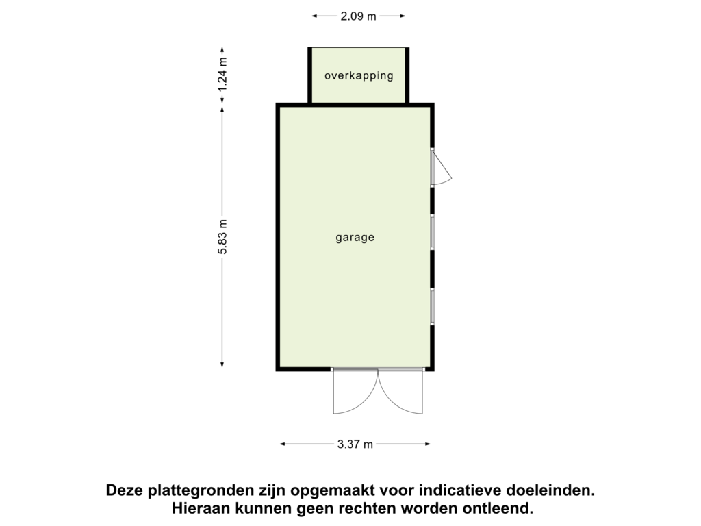 Bekijk plattegrond van Garage van Kerkstraat 5