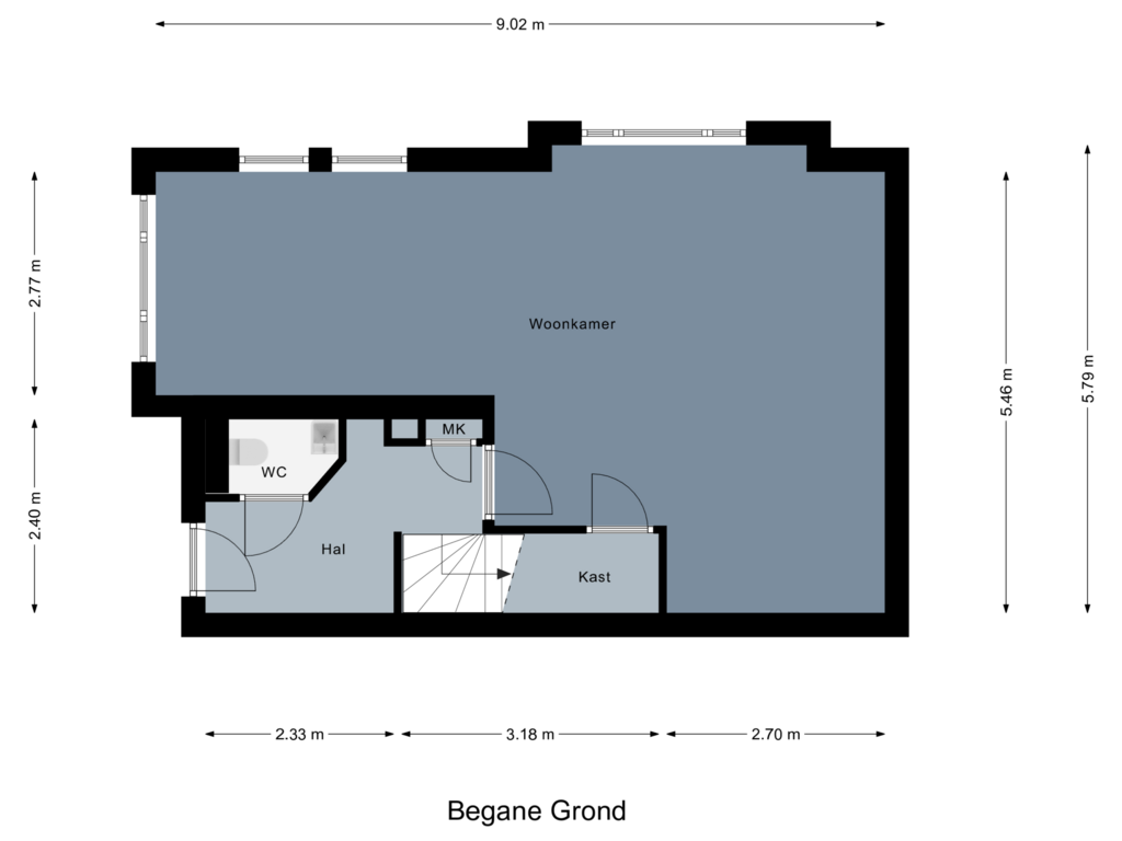 Bekijk plattegrond van Begane Grond van Kamerlingpad 9