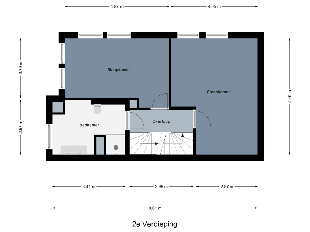 Bekijk plattegrond van 2e Verdieping van Kamerlingpad 9