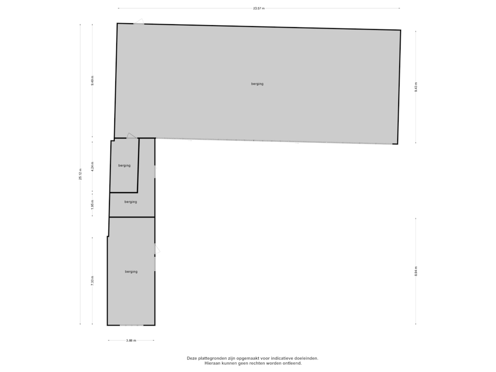 View floorplan of Berging of Kleidijk 180