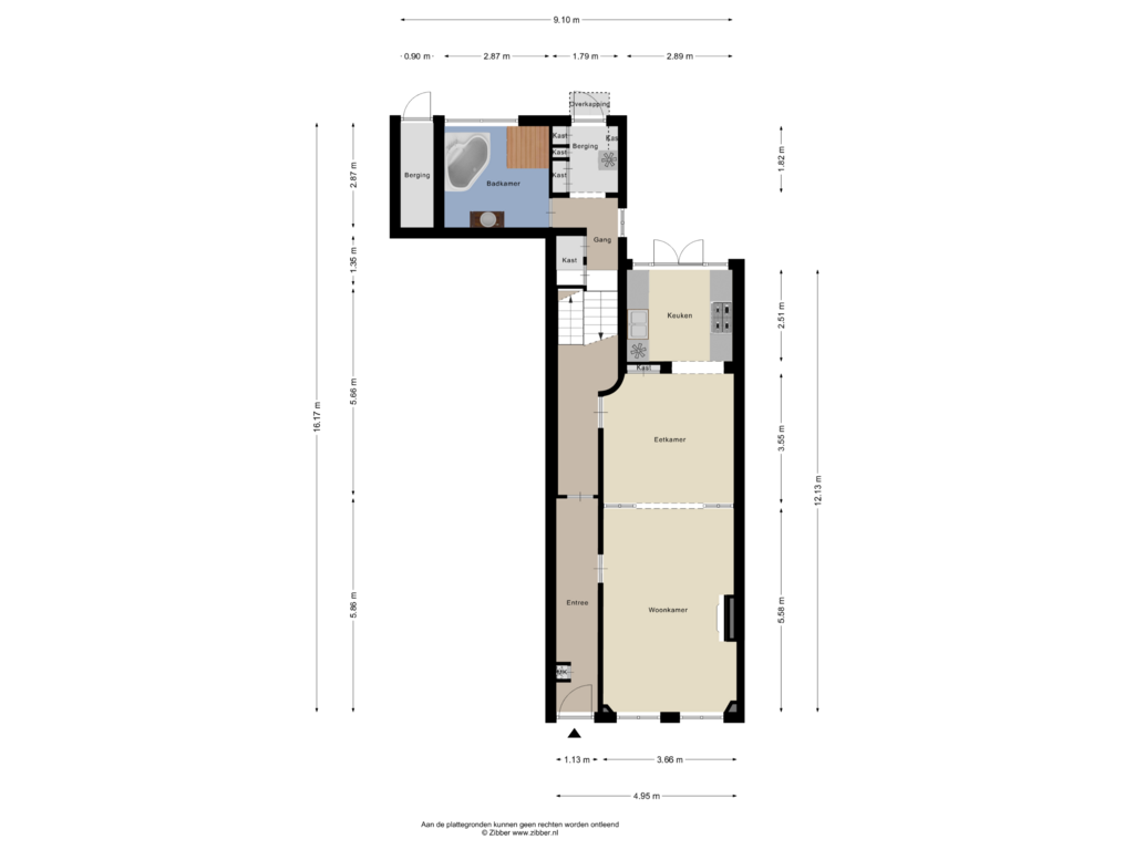 Bekijk plattegrond van Begane Grond van Voorstraat 6