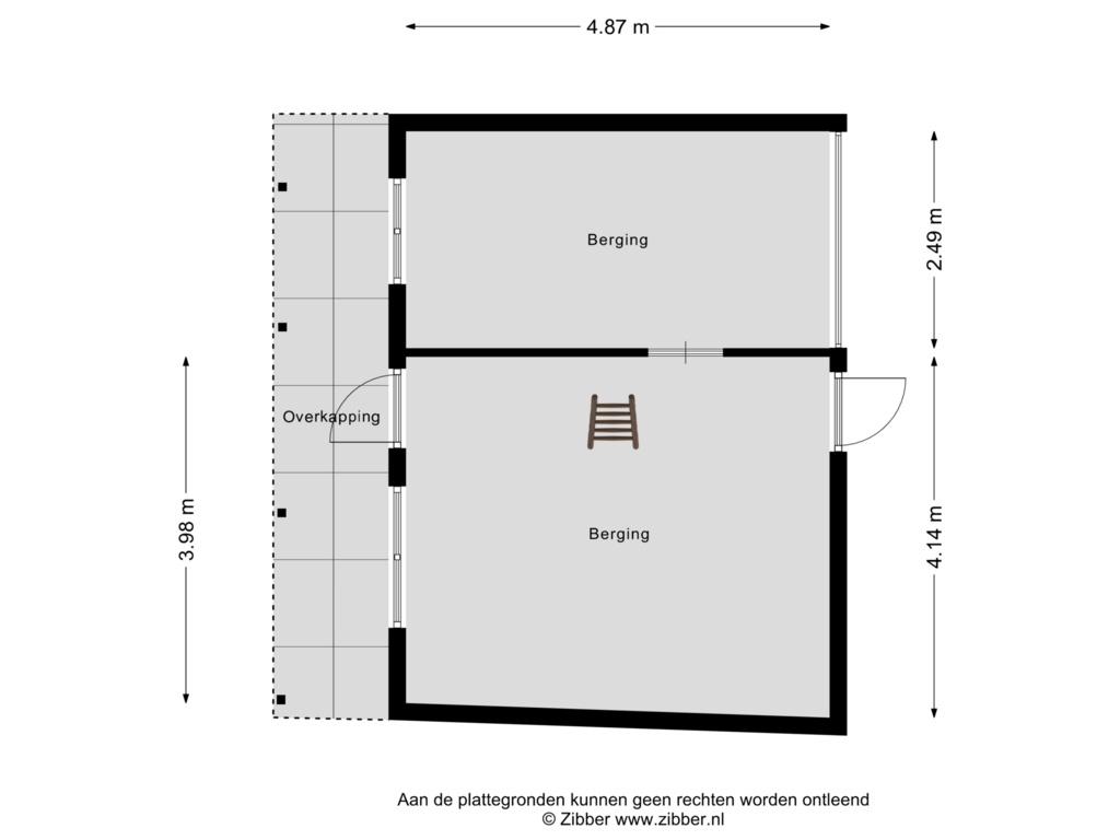 Bekijk plattegrond van Berging van Voorstraat 6