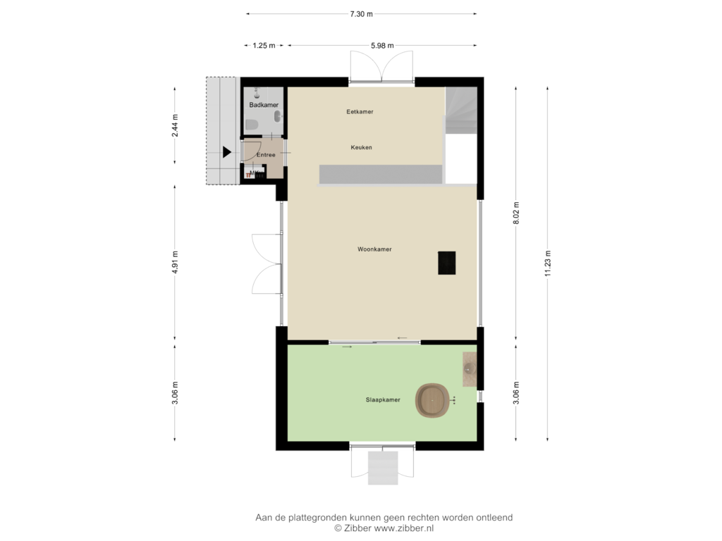 Bekijk plattegrond van Begane grond van Wolfskuil 44