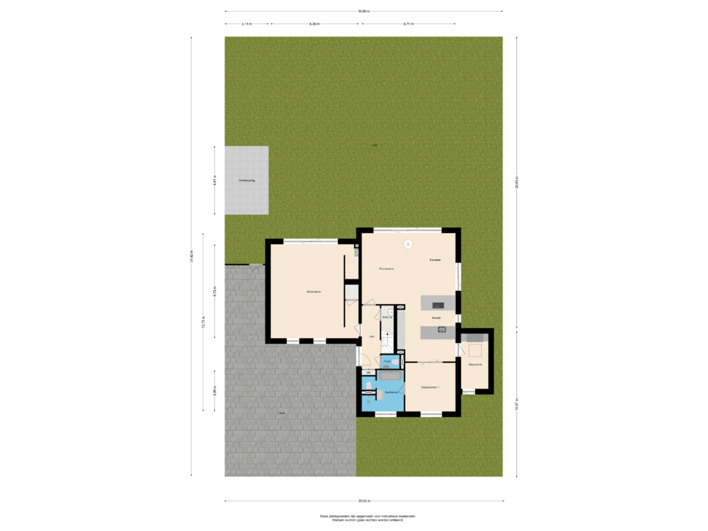 Bekijk plattegrond van Begane Grond met Tuin van Amberlint 9