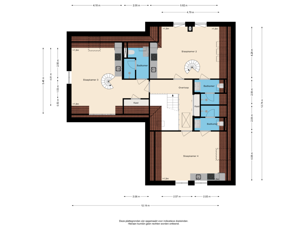 Bekijk plattegrond van 1e Verdieping van Amberlint 9