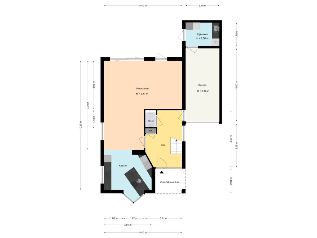 Bekijk plattegrond van Begane grond van Gravenweg 81