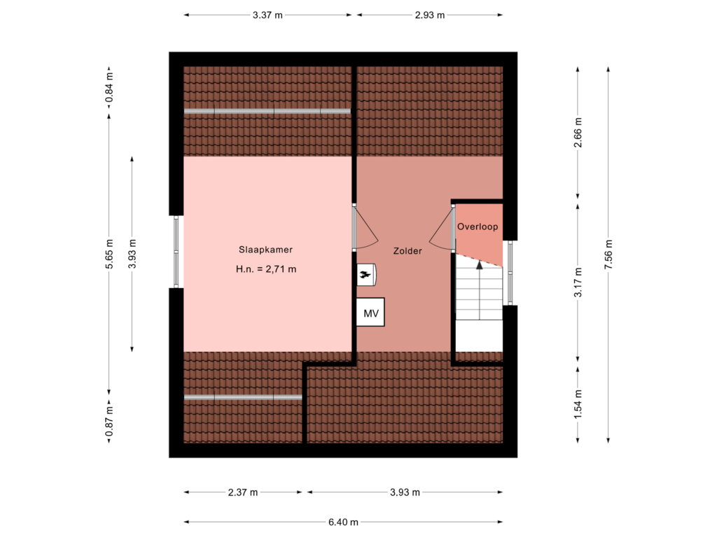 Bekijk plattegrond van 2e Verdieping van Gravenweg 81