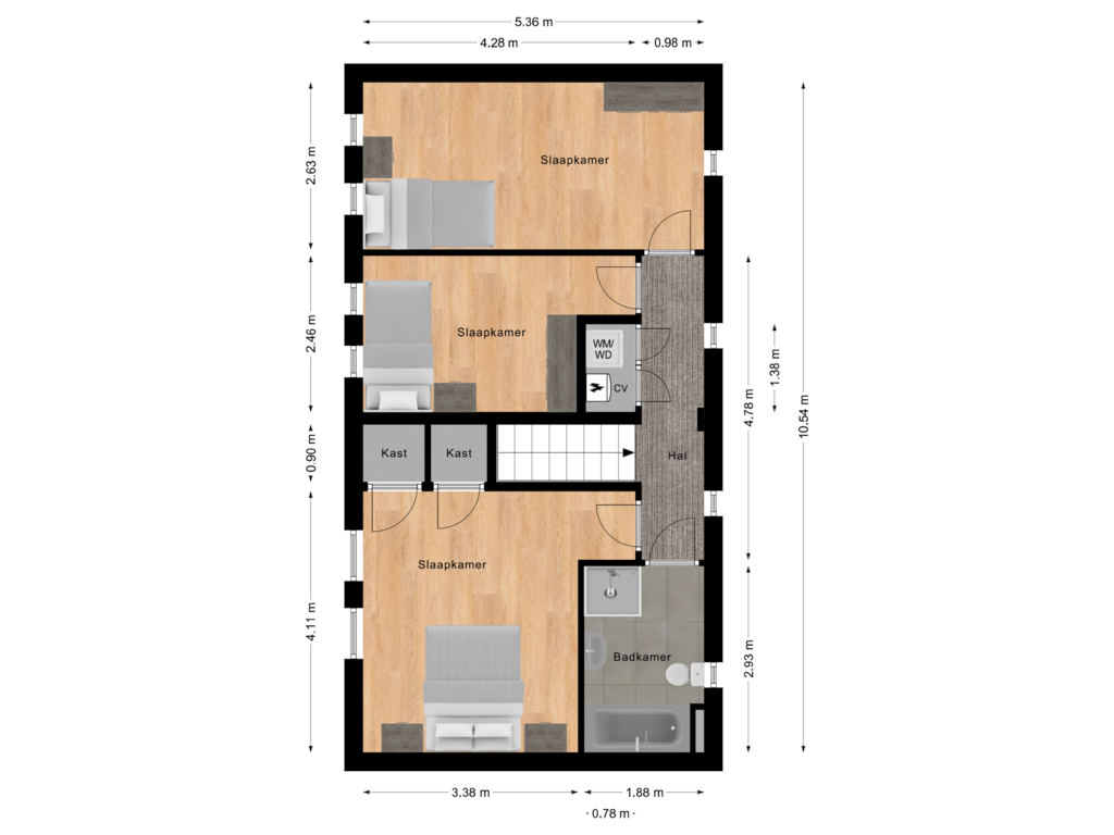 Bekijk plattegrond van 1e Verdieping van Pontonweg 35