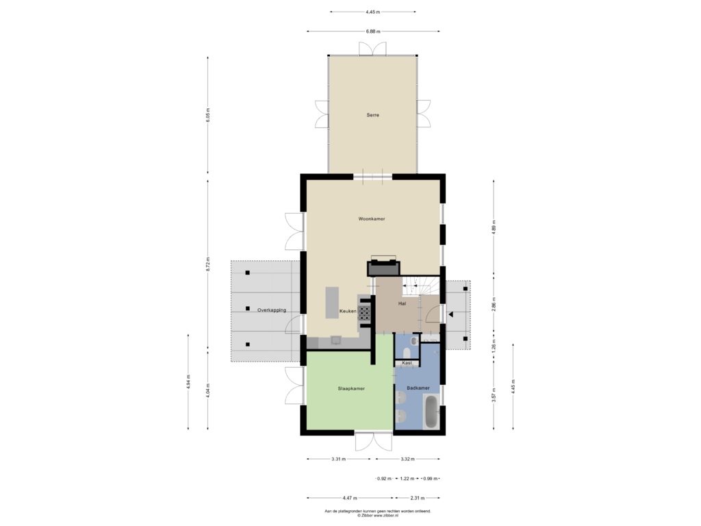 View floorplan of Begane grond of Provincialeweg West 83