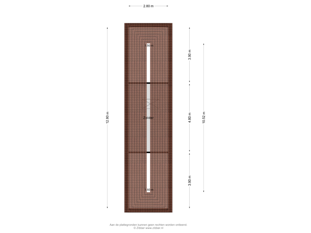 View floorplan of Tweede verdieping of Provincialeweg West 83