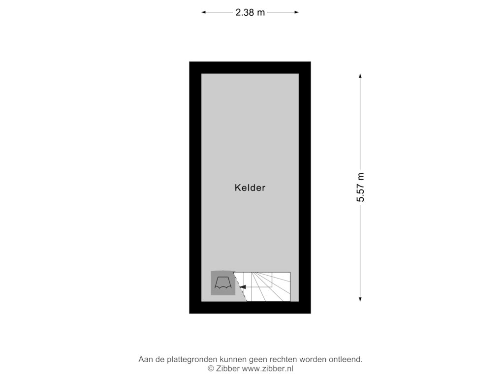 View floorplan of Kelder of Provincialeweg West 83