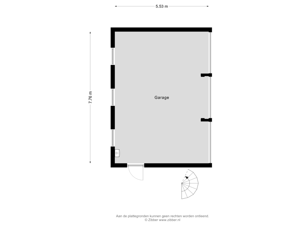 View floorplan of Garage of Provincialeweg West 83