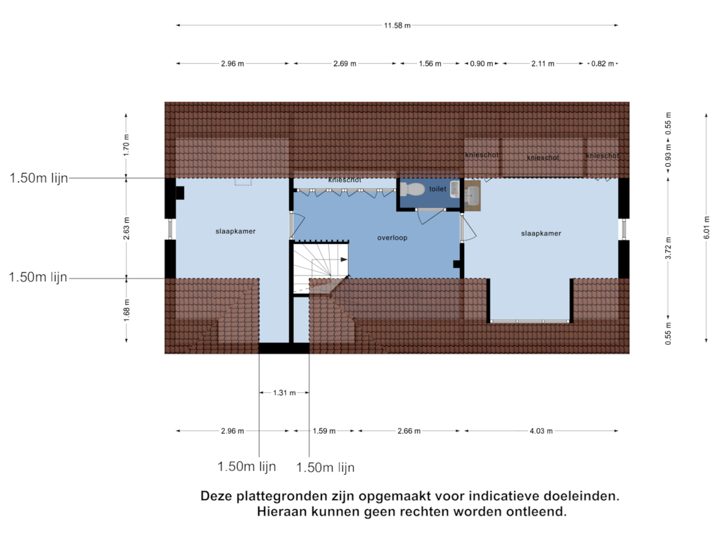 Bekijk plattegrond van Eerste Verdieping van Reigerstraat 2