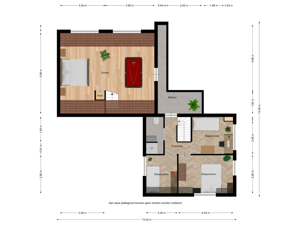 Bekijk plattegrond van 1e verdieping van Prinsestraat 44