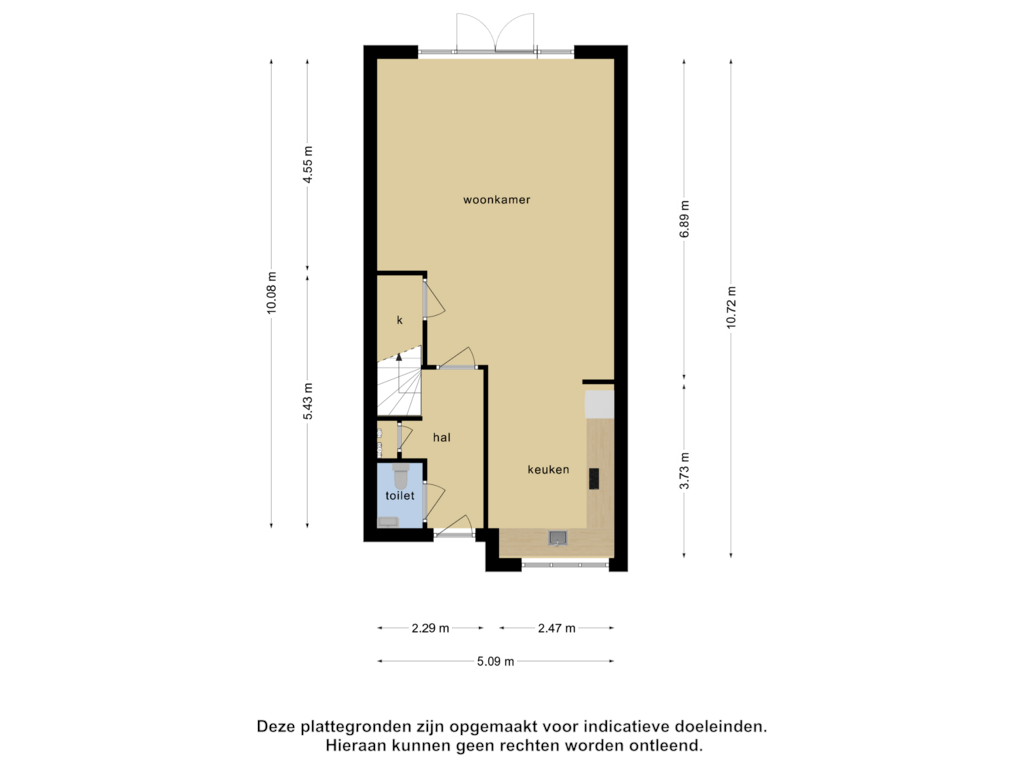 View floorplan of Begane grond of Boomgaardlaan 128