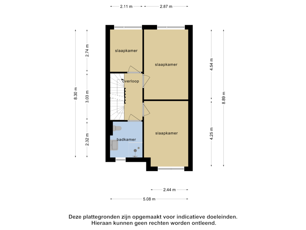 View floorplan of 1e verdieping of Boomgaardlaan 128